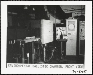 Environmental ballistic chamber, front view