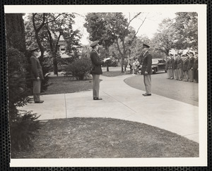 Military officers at ceremony