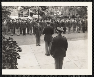 Military officers at ceremony