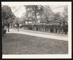 Military officers at ceremony