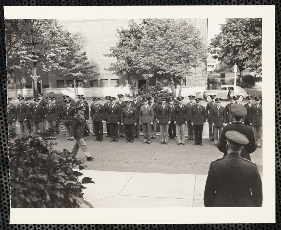 Walking military officer at ceremony