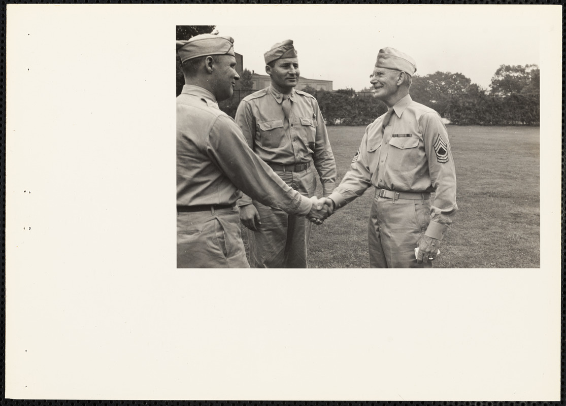 Soldiers shaking hands