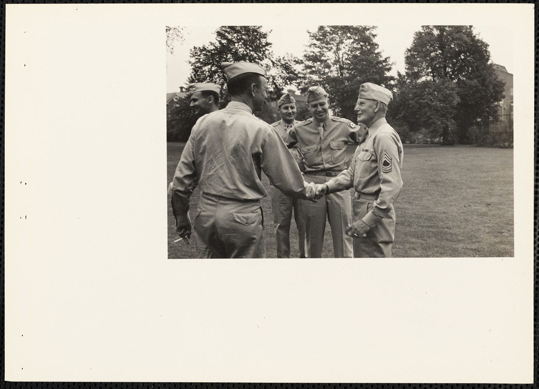 Soldiers shaking hands