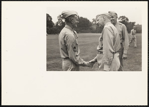 Soldiers shaking hands