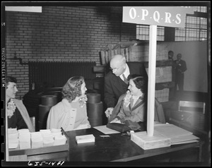 Women at registration table