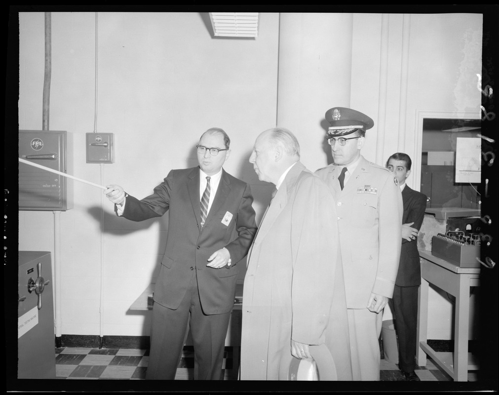 Men and officers touring facilities