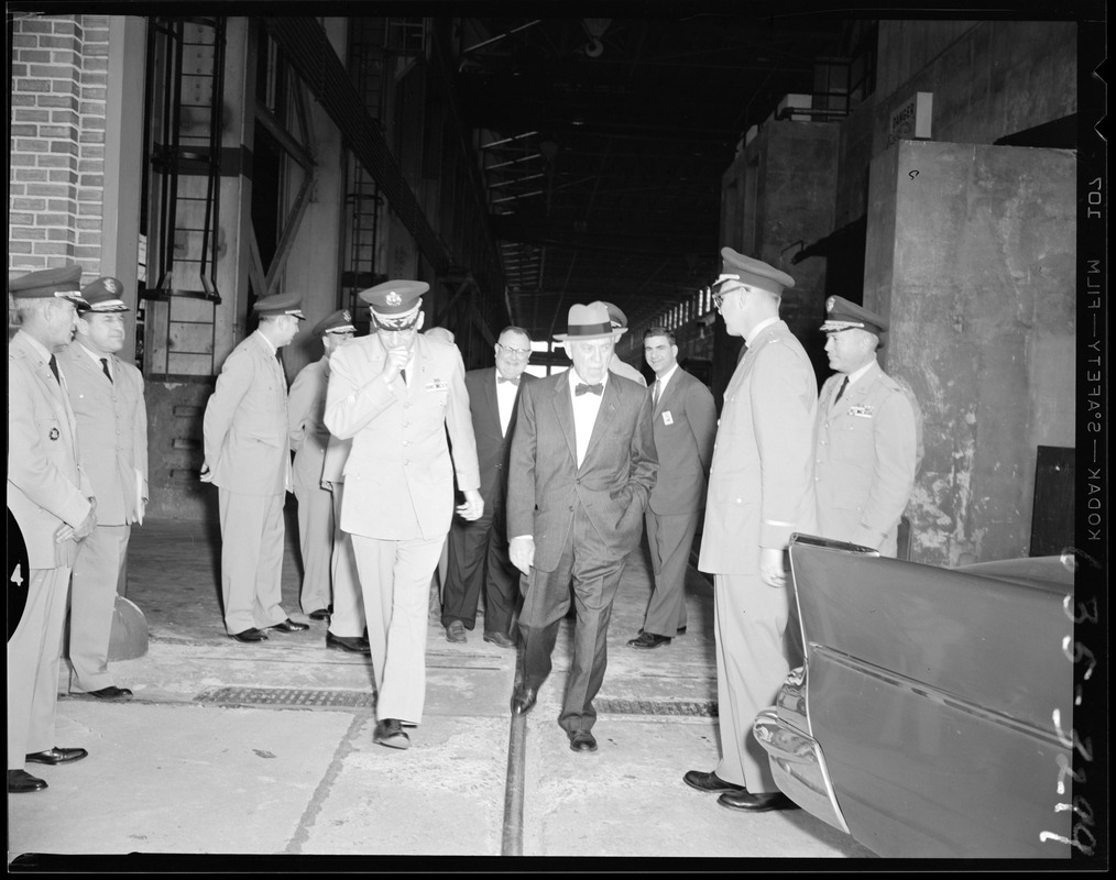 Men and officers touring facilities