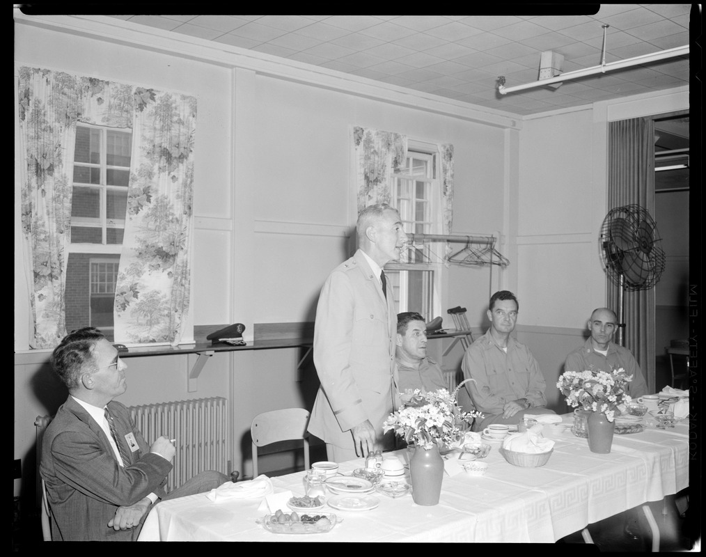 Military officers at luncheon