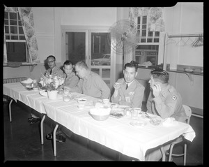 Military officers at luncheon