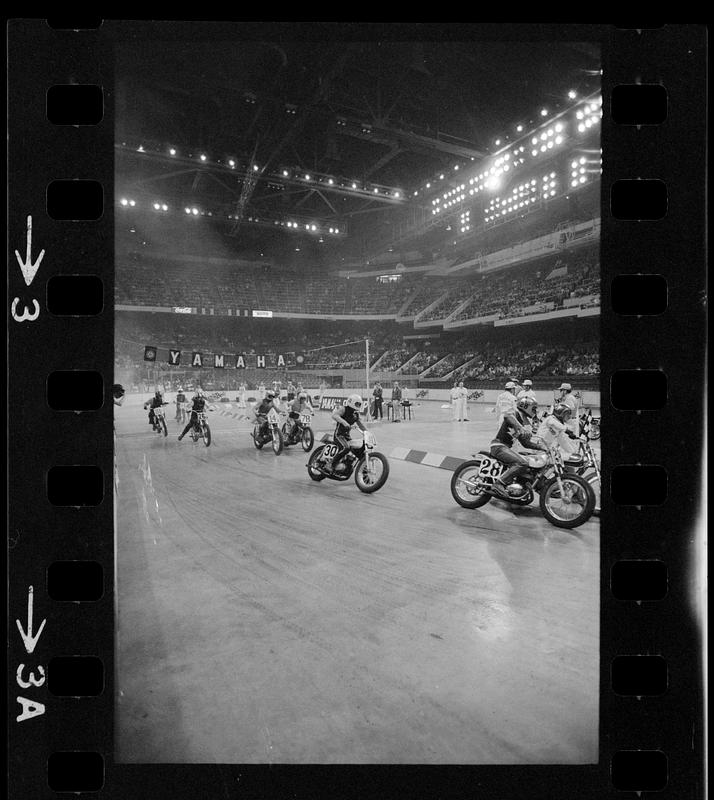 Motorcycle races at Boston Garden, Boston Digital Commonwealth