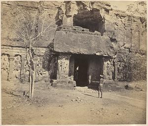 Entrance to Kailasa temple, Cave 16, Ellora Caves, India