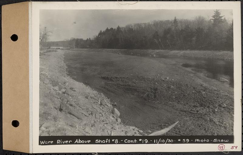 Contract No. 19, Dam and Substructure of Ware River Intake Works at Shaft 8, Wachusett-Coldbrook Tunnel, Barre, Ware River above Shaft 8, Barre, Mass., Nov. 10, 1930