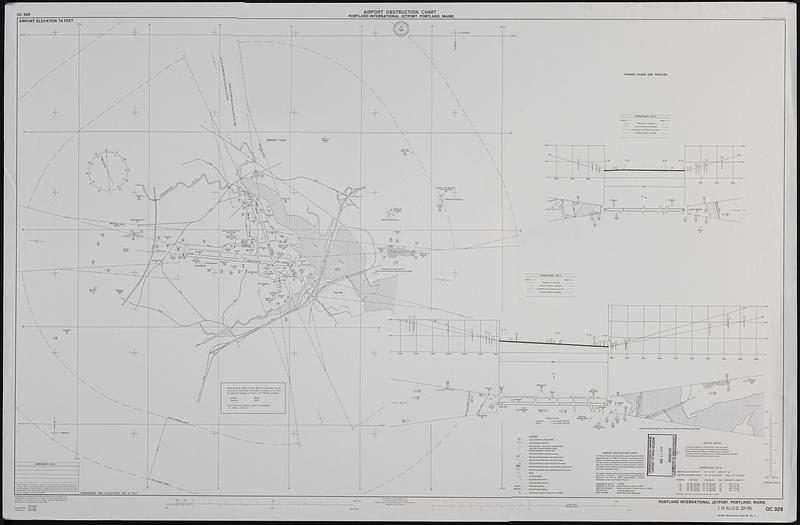 Airport obstruction chart, OC 329, Portland International Jetport, Portland, Maine