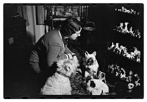 Miss Liddie A Livevey, collector of miniature dogs, 400, 1 live one