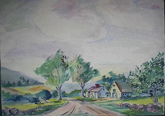 Farm house, dirt road