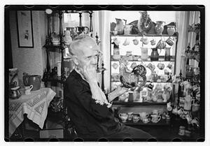 Mrs. Lue Stuart Wadsworth, collector of rare pitchers