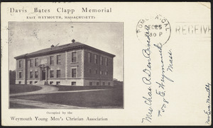 Davis Bates Clapp Memorial East Weymouth, Massachusetts