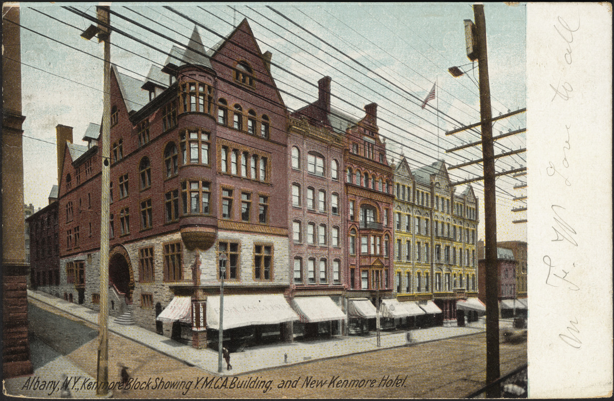 Albany, N.Y., Kenmore Block Showing Y.M.C.A. Building, And The New ...