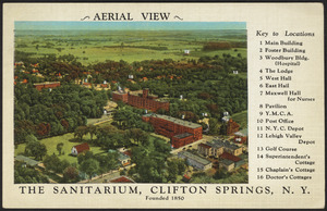 The Sanitarium, Clifton Springs, N.Y. Founded 1850 (aerial view)