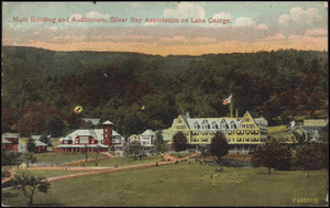 Main building and auditorium, Silver Bay Association on Lake George.