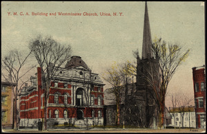 Y.M.C.A. building and Westminister Church, Utica, N.Y.