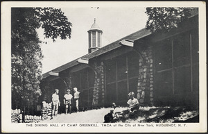 The dining hall at Camp Greenkill. YMCA of the City of New York, Huguenot, N.Y.