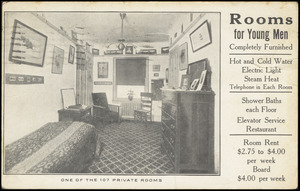 Bedford branch, Y.M.C.A. One of the 107 private rooms