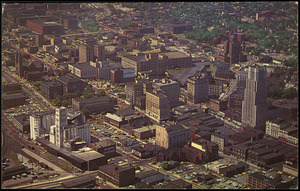 Akron, Ohio. Bird's-eye view of Akron, the rubber capital of the world
