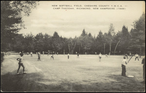 New softball field, Cheshire County Y.M.C.A. - Camp Takodah, Richmond, New Hampshire (1949)