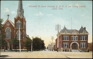 Elizabeth St. South showing Y.M.C.A. and Trinity Church, Lima, Ohio