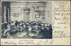 West Side Boys Club Young Men's Christian Association Cleveland (the reading room)