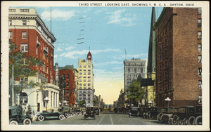 Third Street, looking east, showing Y.M.C.A., Dayton, Ohio