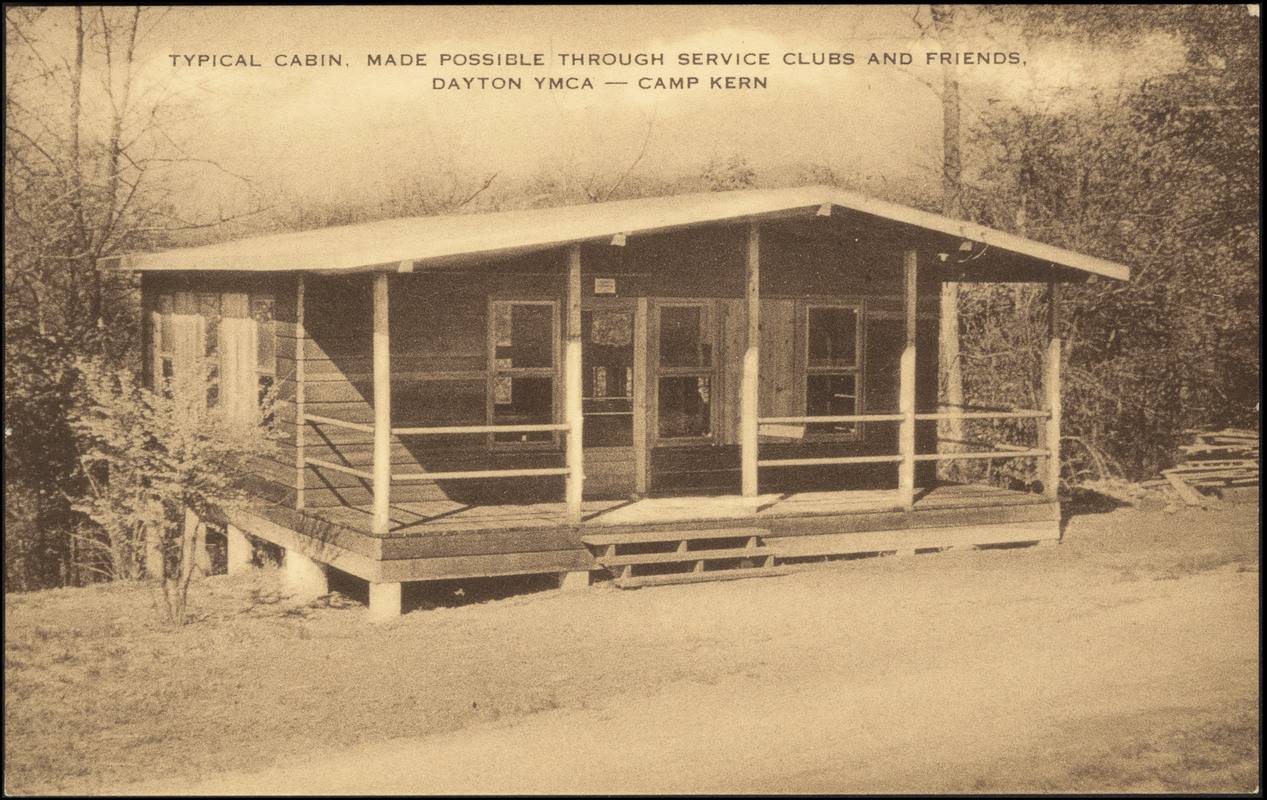 Typical cabin, made possible through service clubs and friends, Dayton
