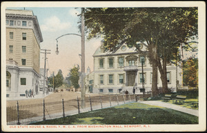 Old State House & Naval Y.M.C.A. from Washington Mall, Newport, R.I.