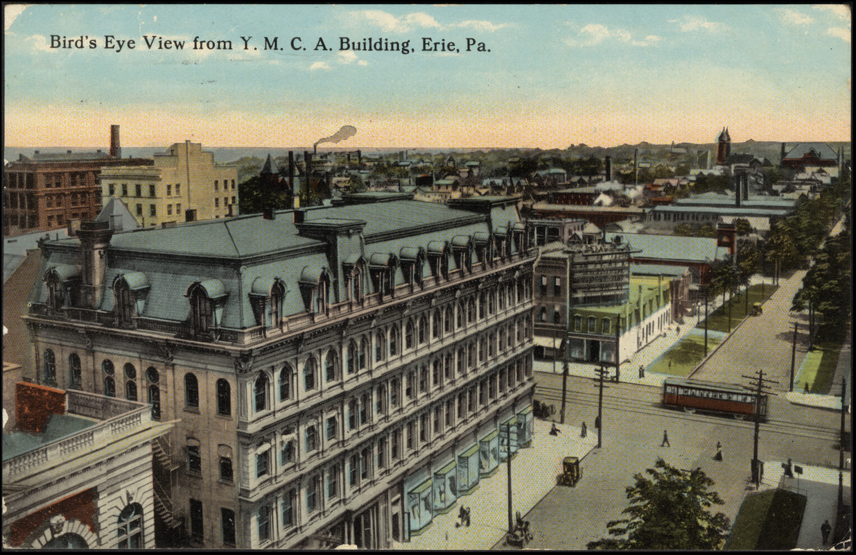 Bird's eye view from Y.M.C.A. building, Erie, Pa.