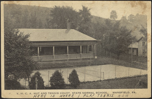 Y.M.C.A. hut and tennis court, State Normal School. Mansfield, Pa.
