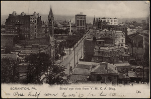 Scranton, Pa. Bird's eye view from Y.M.C.A. bldg.
