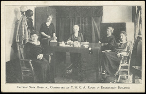 Eastern Star Hospital Committee at Y.M.C.A. room in recreation building