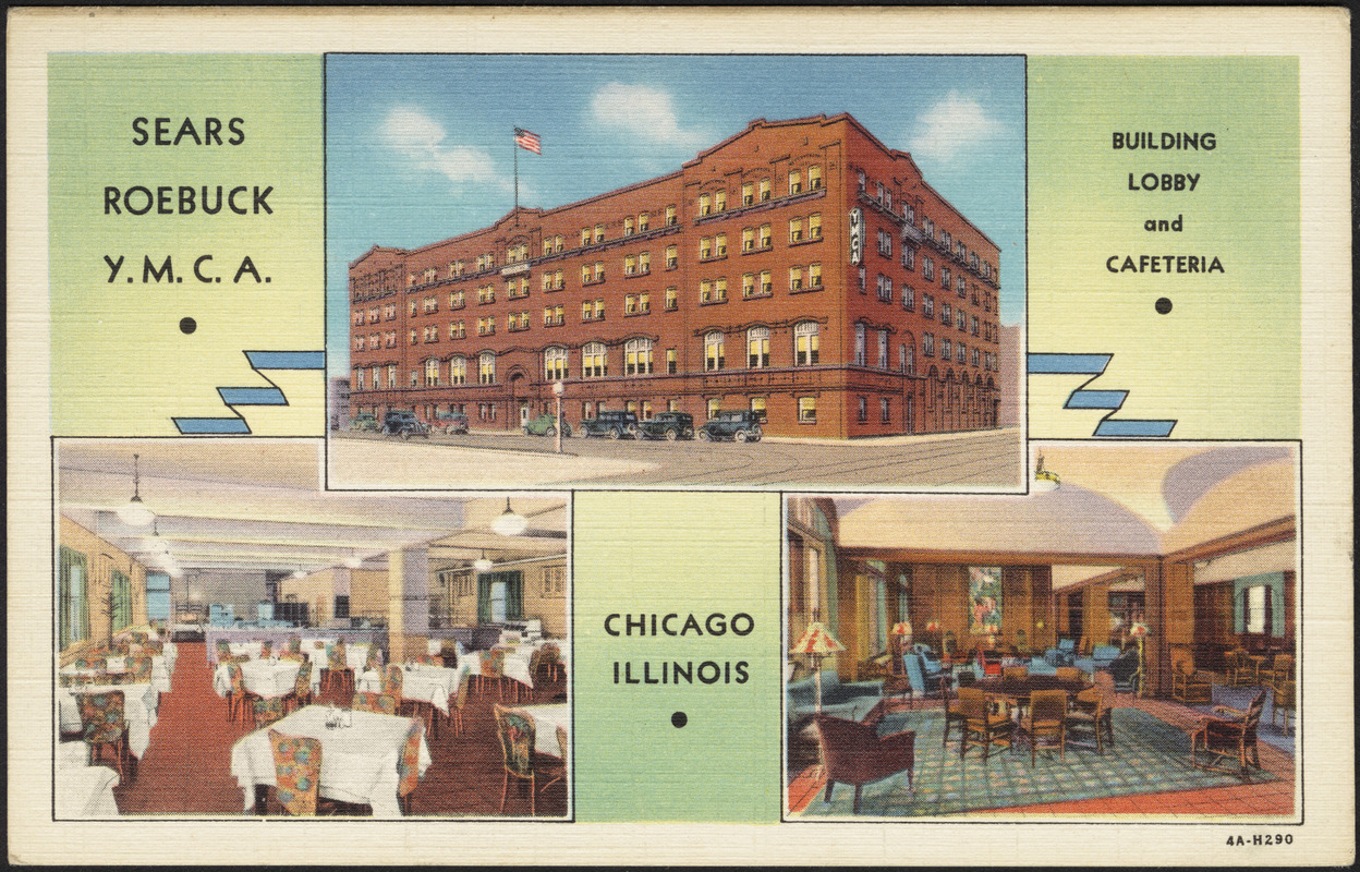 Sears Roebuck Y.M.C.A., building lobby and cafeteria, Chicago Illinois
