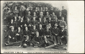 Preston Y.M.C.A. group of workers - President's Garden Party, 1904