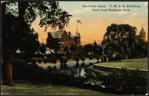 Hartford, Conn. Y.M.C.A. building, view from Bushnell Park