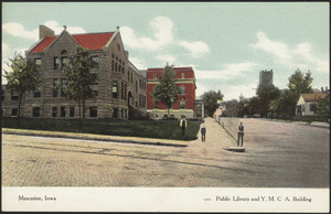 Muscatine, Iowa public library and Y.M.C.A. building
