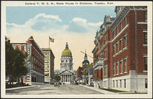 Central Y.M.C.A., state house in distance, Topeka, Kan.