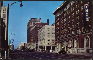 Beautiful and famous Broadway, looking west from its intersection with Third Street