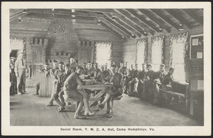 Social room, Y.M.C.A. hut, Camp Humphreys, Va.