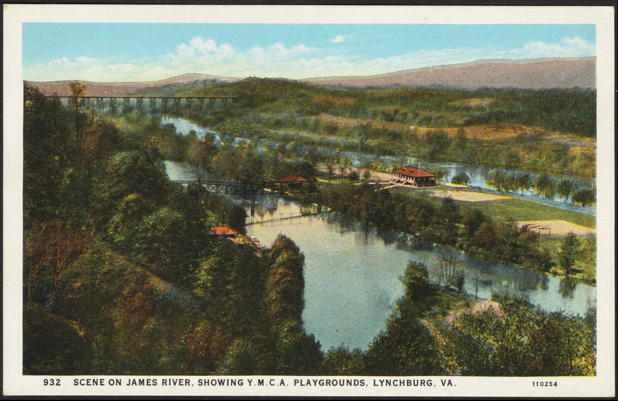 Scene on James River, showing Y.M.C.A. playgrounds, Lynchburg, Va.