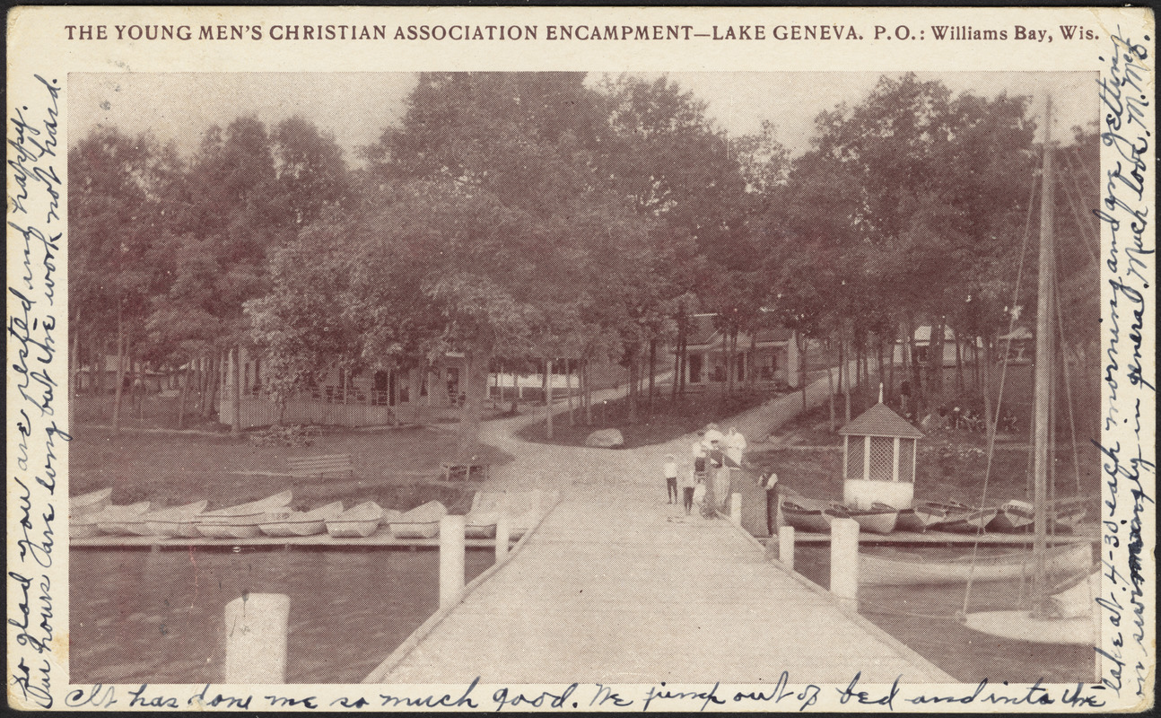 The Young Men's Christian Association encampment Lake Geneva. P.O