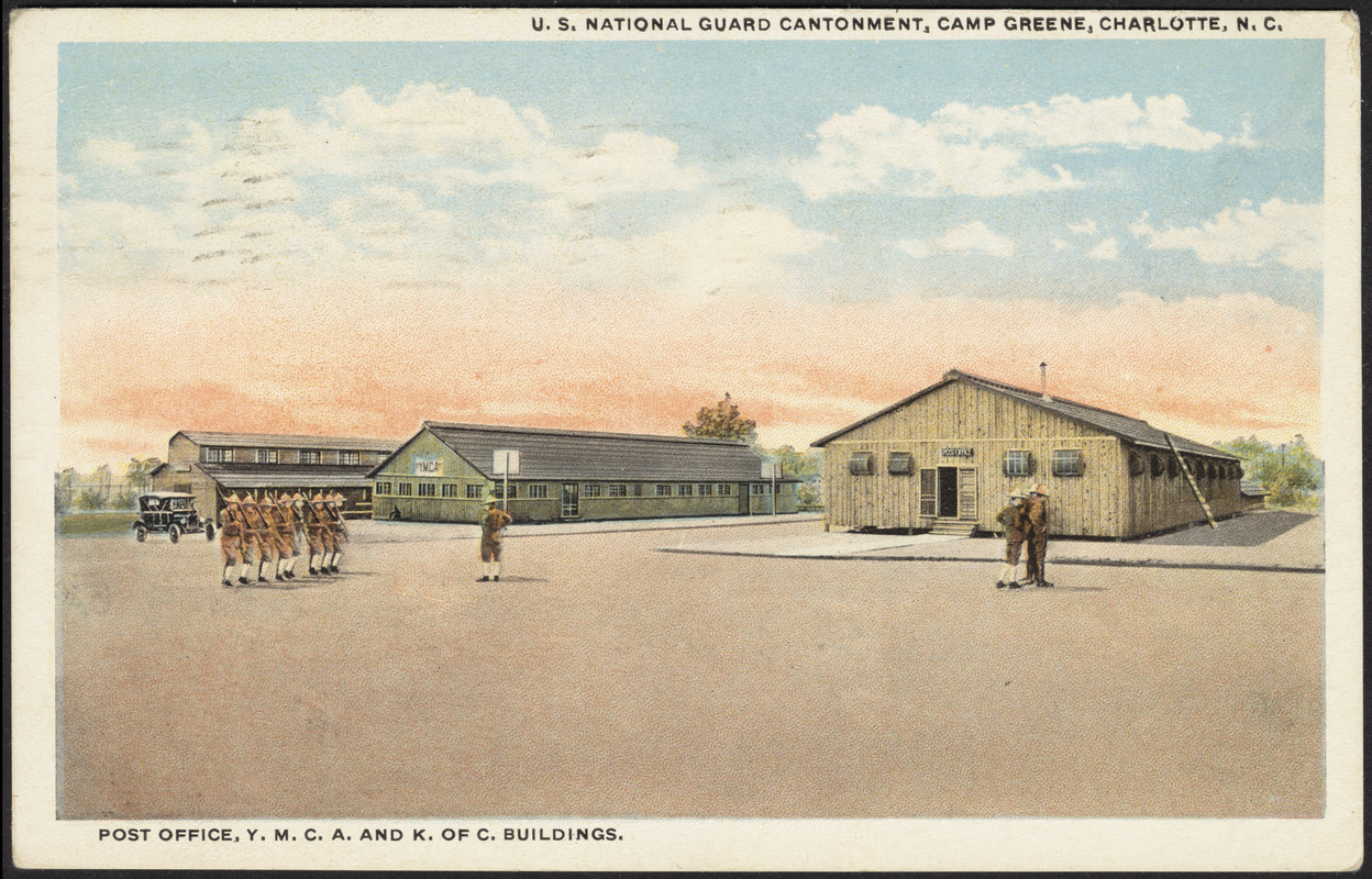 U.S. National Guard Cantonment, Camp Greene, Charlotte, N.C. Post Office, Y.M.C.A. and K. of C. buildings