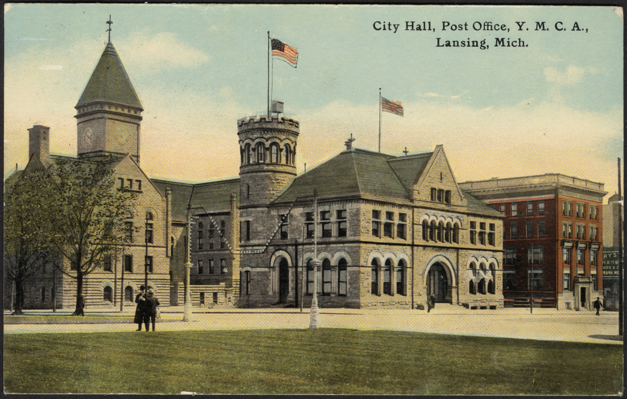 City hall, post office, Y.M.C.A., Lansing, Mich. - Digital Commonwealth