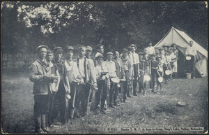 Omaha Y.M.C.A. boys in camp, King's Lake, Valley, Nebraska